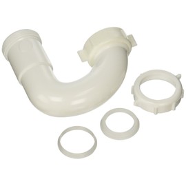 Keeney 10501WK 1-1/4-Inch or 1-1/2-Inch by 1-1/2-Inch Sink Trap J-Bend, White