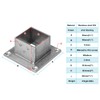 eoere 4 PCS 2" Square Post Flange Base, 304 Stainless