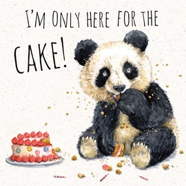 Twizler Funny Birthday Card Panda - Funny Card for Men or Women - Happy Birthday for Him or Her - Animal Humour - Blank Inside