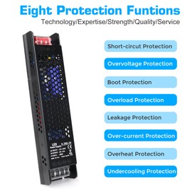 24V Power Supply, 8.5A 200W Universal Regulated Switching Power Supply Adapter, 110-250V AC to 24V DC Transformer, Converter, LED Driver for LED Strip Lights, Lighting Fixtures, Projects, Radio