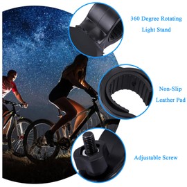 360Degree Rotation Bike Flashlight Holders - Cycling Bicycle Bike LED Flashlight Front Lamp Mount Holder Clip 3 Pcs