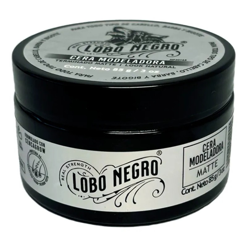Cera Efecto Mate Cabello Barba Bigote 85g Lobo Negro