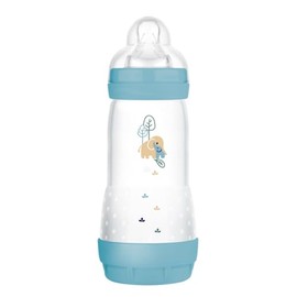 MAM Easy Start Anti-Colic Bottle 4+ Months, Fast Flow (320 ml) Ocean - Bottle to Reduce Colic and Discomfort of the Baby - Baby Bottle Suitable for Breastfeeding