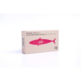 Maria Organic Spiced Mackerel Fillets in EVOO Portugese Tinned Fish, Sustainably Wild Caught, Omega 3, Hand Packed Cans with Organic Piri Piri | 1 x 125g