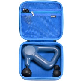 RAIACE Massage Gun Case, Hard Travel Storage Case Compatible with TheraGun Relief Percussion Massage Gun Device, Carrying Bag with Mesh Pocket for Cables and Other Accessories. (Case Only) - Blue