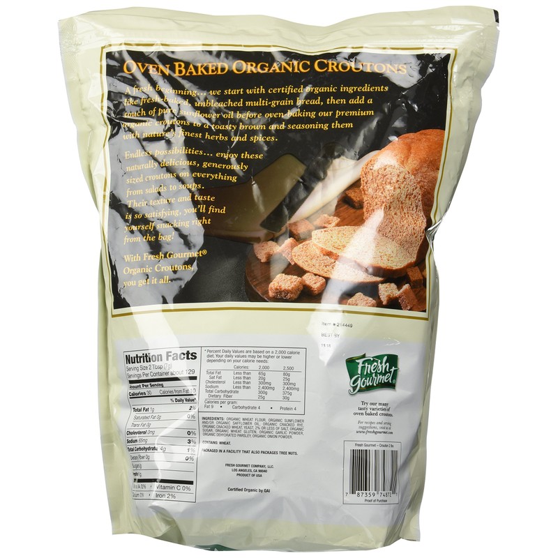 Fresh Gourmet Organic Croutons, 32-Ounce