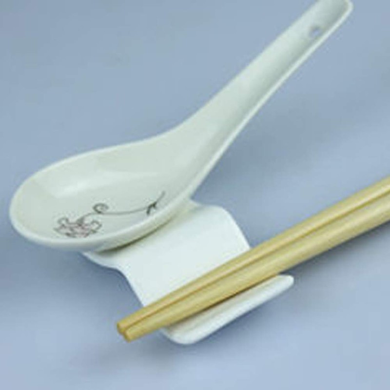 Ceramic Chopsticks Rest Rack Set of 6pcs,Chinese Style Dinner Spoon