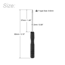 sourcing map Mini Tripunkt Screwdriver, 0.6 mm Y Head for Watches, Glasses, Electronics Repair Pack of 2