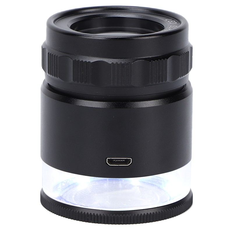 10X Loupe Measuring Magnifier 6LED Illuminated Jewelry Magnifying Glass USB