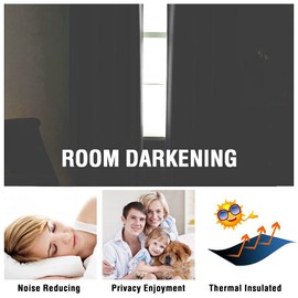 H.VERSAILTEX Blackout Window Curtain Panels Cold and Light Blocking Drapes for Nursery, 84 inches Drop Thermal Insulated Draperies (2 Pieces, 52 Wide Each Panel, White Front with White Liner)