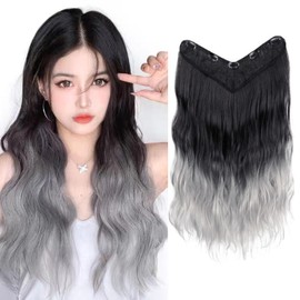 HAPVITAL Hair Extension, One Touch Color Extension, 19.7 inches (50 cm), Synthetic Hair, Inner Color, Hair Extension, Long, Straight Extension, Cosplay, Heat Resistant, Korean Style, Easy