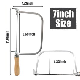 Coping Saw and Assorted Blade Set - Woodworking Hand Saw with Blades for Fine Cuts Wood Color 30 x 12cm - DIY Crafts Coping Saw Tool