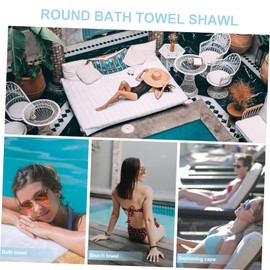 WOONEKY Quicksand Pattern Round Beach Towel Quick Dry Bath Blanket Decorative Travel Blanket