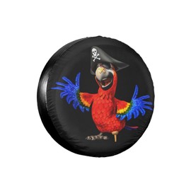 Parrot Pirate Spare Tire Cover Waterproof Sun Protection Fit for Trailers, Rv, SUV, Off-Road Vehicle, Camper, and Trucks Wheel Cover 16 Inches