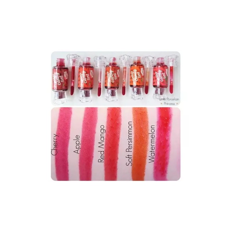 E-karly Combo 5 Tintas Coreanas Labiales Candy Diferentes Colores