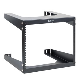 ICC 8U Wall Mount 19″ Open Frame Server Rack – 18″ Deep Cold-Rolled Steel, 125 lb Load Capacity – Network Rack for Patch Panels, Switches, AV, IT & Telecom Equipment Installations