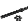 Signature Fitness Standard Threaded Curl Barbell Curl Bar with Collars,