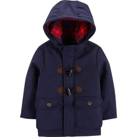 Carter's Little Boys' Faux Wool Toggle Jacket, Navy, 7