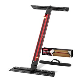 Saker Stair Tread Template Tool,2025 New Stair Measuring Tool,Stair Tread Jig for Measuring Stairs, Adjustable Length Aluminum Alloy Stair Gauge with Edge Stop Bars