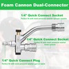 DUSICHIN Short Pressure Washer Gun Foam Cannon Nozzle Dual Connector