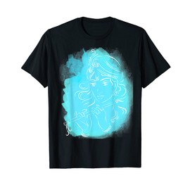 Blue Krishna With His Flute - Lord Krishna T-Shirt, black
