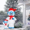 Morejoy 8 FT Christmas Snowman Monster Inflatable with Built-in LED