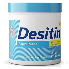 Desitin Rapid Relief Remedio para erupción de pañales, crema sin fragancia, (#), 16 oz