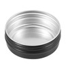 72Pcs 1Oz Black Aluminum Tin Jars Round Screw Lid Containers