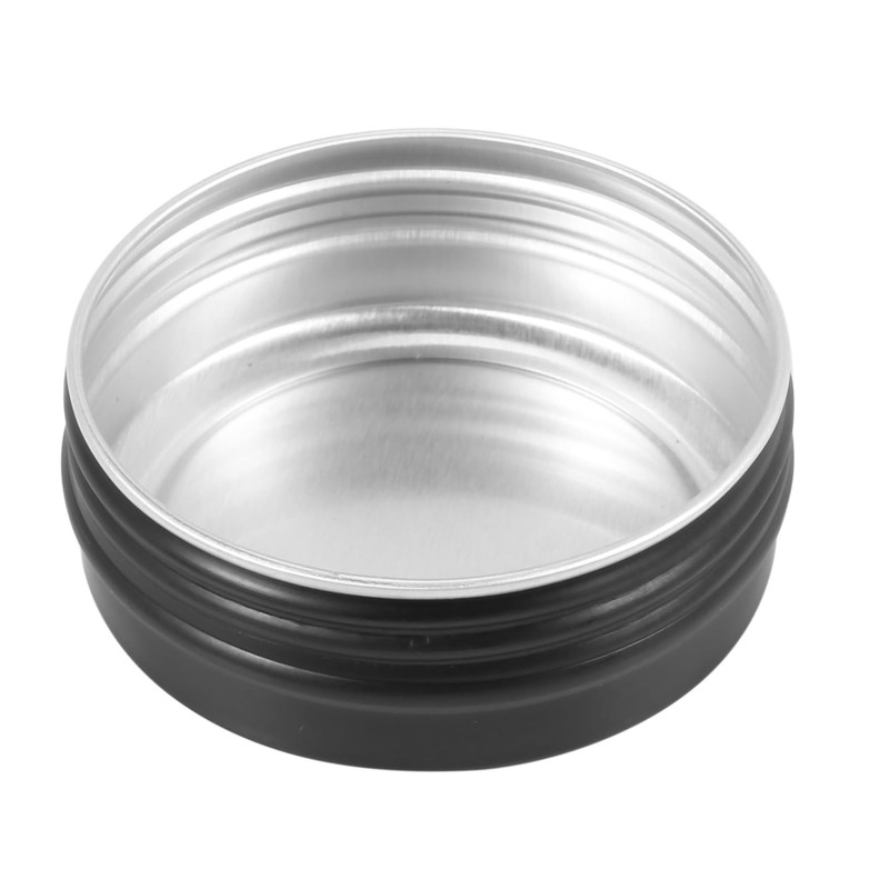 72Pcs 1Oz Black Aluminum Tin Jars Round Screw Lid Containers