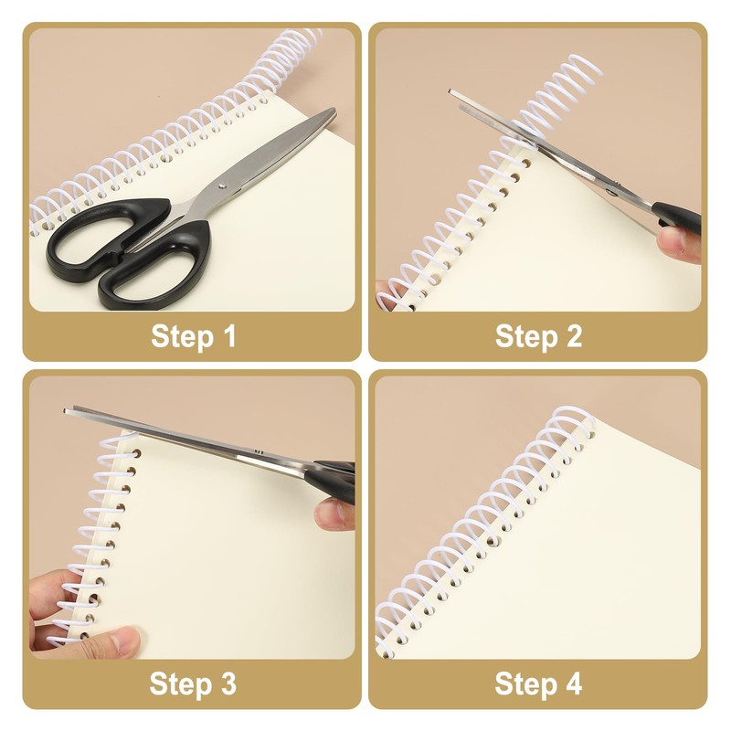 PATIKIL 50 Pack Plastic Spiral Binding Coils, 13mm(1/2") Binding Coils
