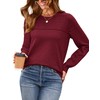 WIHOLL Sweaters for Women Crewneck Crochet Tops Long Sleeve 2025