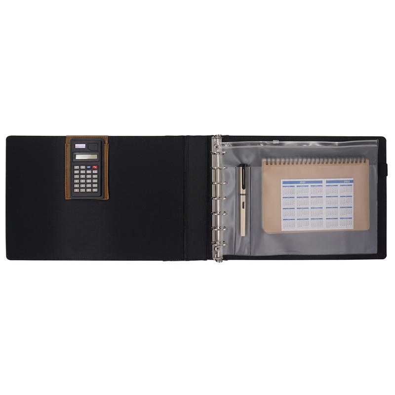 Office Werks Executive Check Binder with Calculator & Pen Included