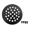xumy Shower Drain Cover Round Matte Black Drain Strainer Screw