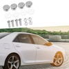 A ABSOPRO Bling Car License Plate Fasteners Screws Caps Covers
