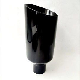 Unbranded 5in BIG BLACK EXHAUST TIP 2.5in INLET 12in L ANGLE DOUBLE WALL for DODGE DURANGO
