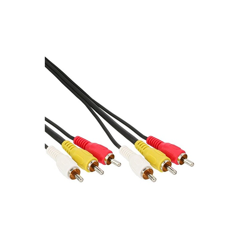 AV Cable, InLine®, 3x RCA M/M 0.5m