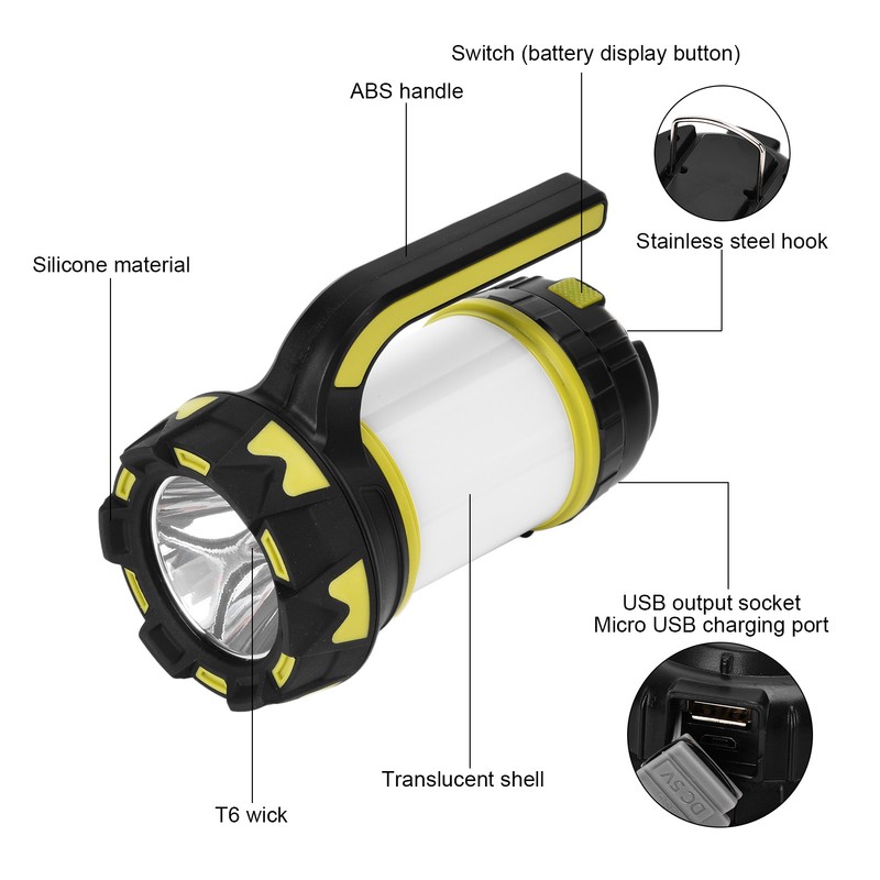 HC‑261 Camping Light Multifunctional USB Rechargeable LED Camping Lantern with
