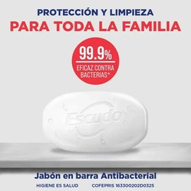 ESCUDO JABON ANTIBACTERIAL ORIGINAL/ SOAP BARS-10 PACK 135g EA PRODUCT OF MEXICO