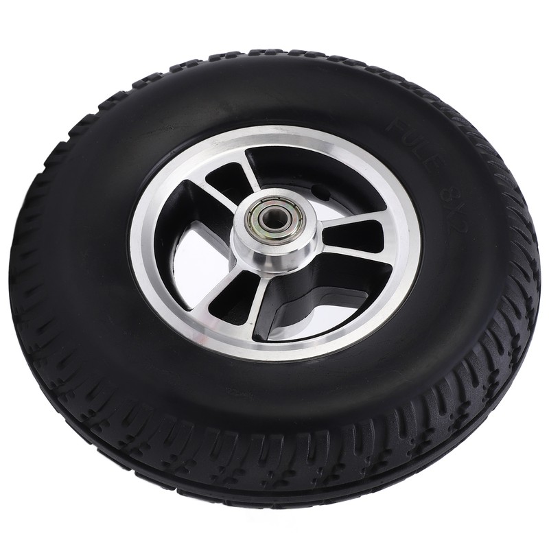 Wheelchair Wheel Replacement Solid PU Reinforced Aluminum Alloy Hub Walker