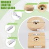 Honoson 8 Pcs Wooden LED Display Base Lighted Base for