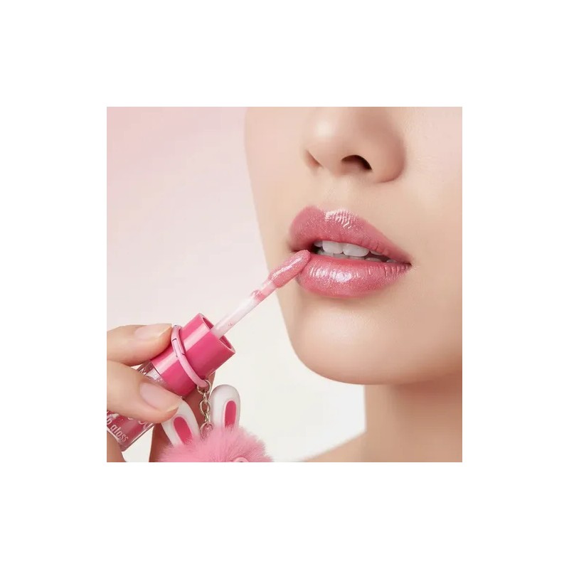 Brillo Labial Shimer Mocallure Con Llavero Conejito