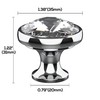 Alzassbg 6 Pack Clear Crystal with Nickel Plated Base Cabinet
