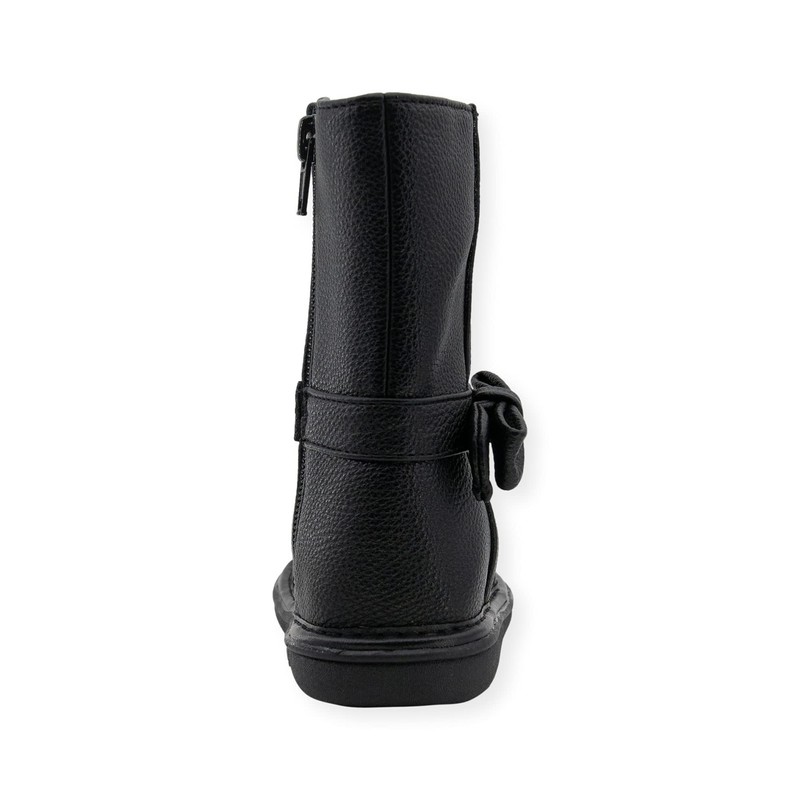 Wee Squeak Toddler Squeaky Boots Bow Black Size 4