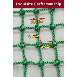 Heavy-Duty Climbing Net for Kids & Adults - 600lb Capacity, (3 * 9ft), Premium Polyester Rope with 0.47" Thickness, Indoor/Outdoor Safety Net for Playgrounds, Balconies 【0.9 * 2.8m 】