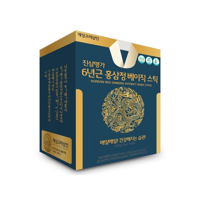 GaeseongGoryeoSamIn 개성고려삼인 진삼명가 6년근 홍삼정 베이직스틱 100포 Goryeo Insam Geumsam