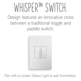 Legrand adorne 15 Amp Whisper Single-Pole 3-Way Light Switch (with Wall Plate, White, 1)