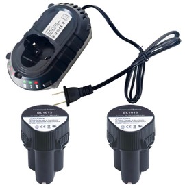 QCZRED 2 X BL1013 Battery 10.8V 1500mAh with Charger DC10WA for Makita Battery BL1014 194550-6 194551-4 195332-9 DF330D LCT203W