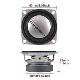 AITRIP 2PCS 2" 4Ohm 3W Full Range Audio Speaker Stereo Woofer Loudspeaker for Arduino DIY