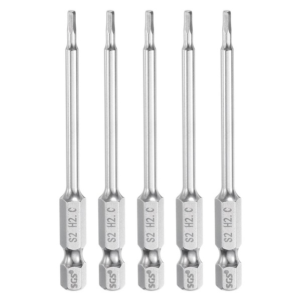 HARFINGTON 5pcs Hex Head Wrench Drill Bit 2mm (H2) Metric