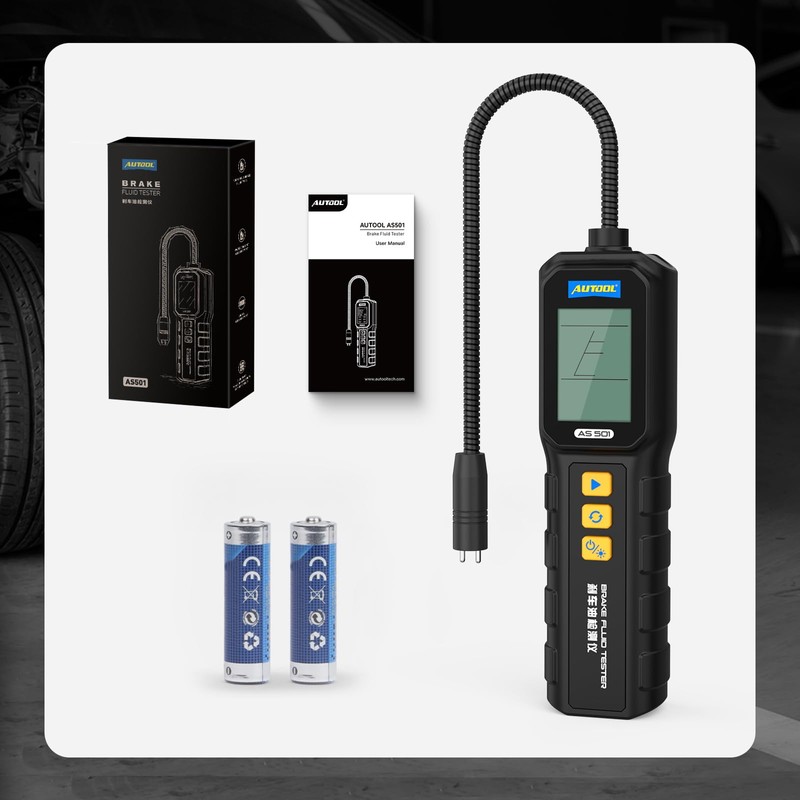 AUTOOL Brake Fluid Tester, Brake Fluid Moisture Detector with 10-Inch